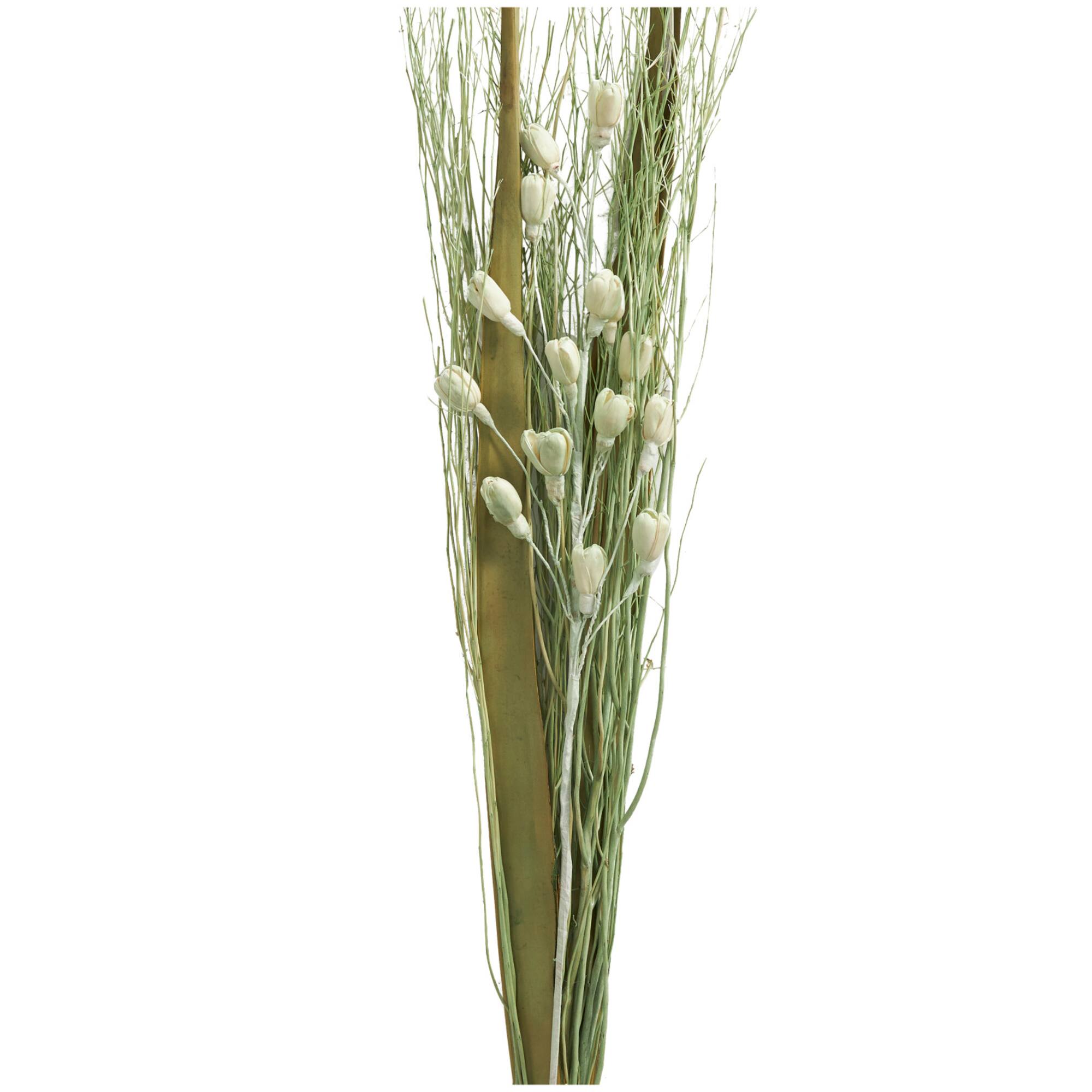 40" Green Floral Bouquet Branch Natural Foliage with Grass Stems